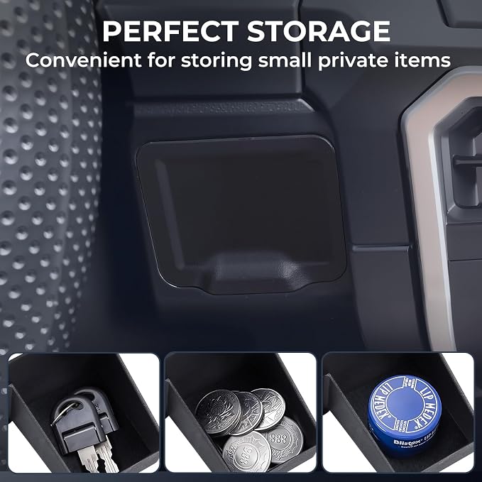 Center Console Organizer Drawer Storage Tray for Toyota Tacoma 2026 2025 2024 4th Gen & Toyota 4Runner 2026 2025 6th Gen, Interior Accessories Wheel Cubicle Hidden Cubby Insert Tray, Black