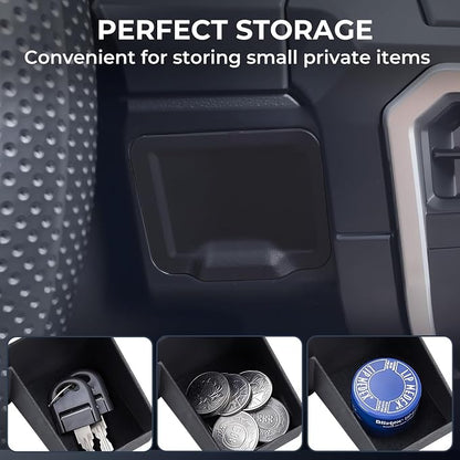 Center Console Organizer Drawer Storage Tray for Toyota Tacoma 2026 2025 2024 4th Gen & Toyota 4Runner 2026 2025 6th Gen, Interior Accessories Wheel Cubicle Hidden Cubby Insert Tray, Black