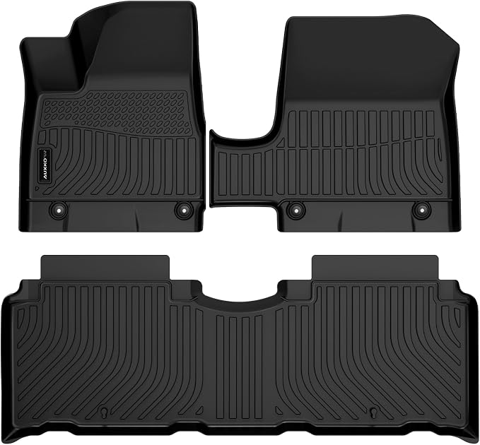 Auxko All Weather Floor Mats for 2026 2025 Hyundai IONIQ 5 SE/SEL/SE Standard Range (Exclude XRT & Limited) Unmovable Console TPE All Season Accessories Odorless Anti-Slip