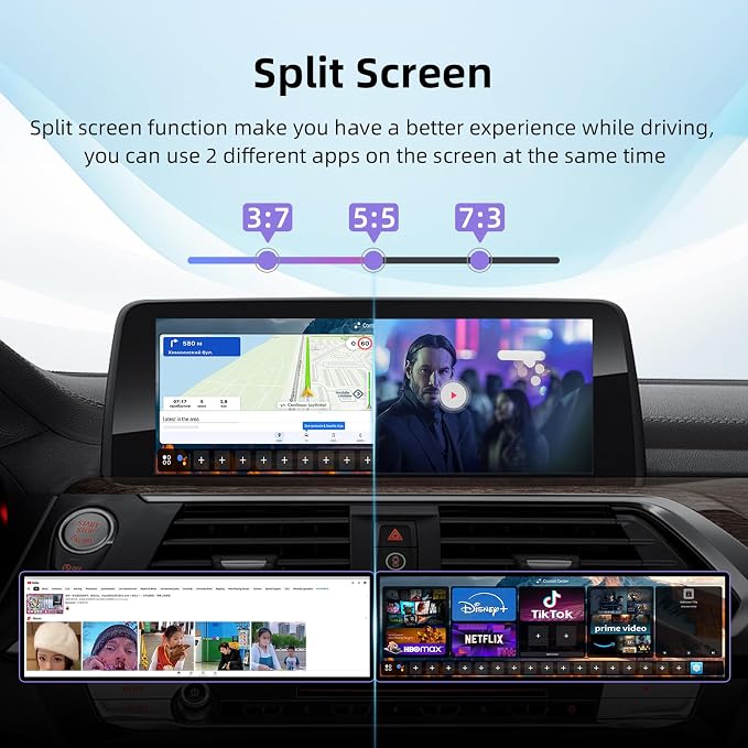 [8G+128G] Carplay Ai Box for BMW/Porsche/Other Cars,Fast Car Video Box Android 13 System Adapter Magic Portable Head Unit,Support Voice Assistant/SIM&TF Card/Online Netflix/YouTube/Disney+/Hulu/GPS/