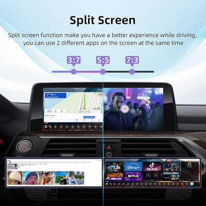 [8G+128G] Carplay Ai Box for BMW/Porsche/Other Cars,Fast Car Video Box Android 13 System Adapter Magic Portable Head Unit,Support Voice Assistant/SIM&TF Card/Online Netflix/YouTube/Disney+/Hulu/GPS/