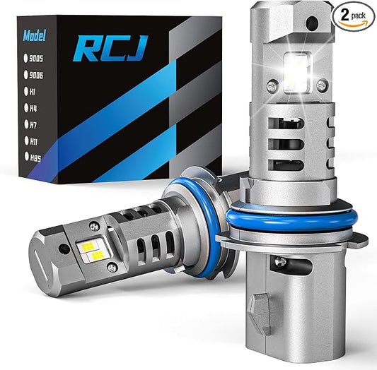 RCJ Fog Weather Light Bulbs, 9007/HB5 Bulbs 6000K Cool White, Plug-N-Play, Pack of 2