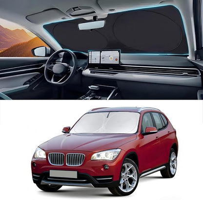for X1 E84 Sunshade Windshield Sun Shade for BMW X1 E84 Accessories 2011 2012 2013 2014 2015 Insulated Front Window Shield Windshield Cover Sun Visor Protector Privacy UV Reflector Blocks Heat