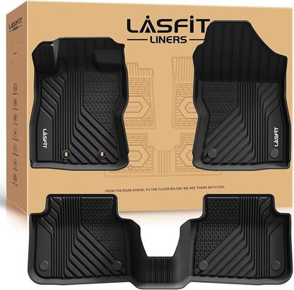 LASFIT All Weather Floor Mats for Subaru Crosstrek & Impreza 2026 2025 2024 (Non Crosstrek Hybrid), Custom Fit All Season TPE Guard Durable Floor Liners for Subaru Crosstrek & Impreza Car Accessories