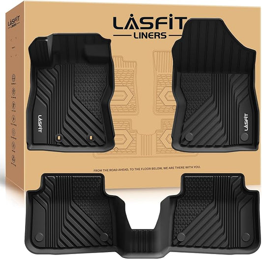 LASFIT All Weather Floor Mats for Subaru Crosstrek & Impreza 2026 2025 2024 (Non Crosstrek Hybrid), Custom Fit All Season TPE Guard Durable Floor Liners for Subaru Crosstrek & Impreza Car Accessories
