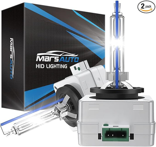 Marsauto D3S HID Bulbs, 6000K Cold White, Xenon D3S HID Bulb, 3500 Hours Longevity, Waterproof Design, 5 Minutes Installation, Pack of 2