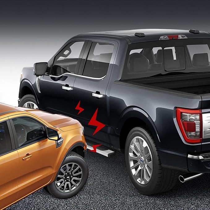 COMNOVA 6.5 Inch Running Boards Compatible with 2009-2018 Dodge Ram 1500 Quad Cab(Incl. 19-24 Classic Model) & 2010-2024 Ram 2500 3500 Quad Cab. Side Steps Rock Sliders Nerf Bars Stainless Steel.