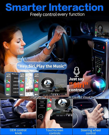 iDiskk Wireless CarPlay Adapter for iPhone and iOS 10+, Convert Wired CarPlay to Wireless, Plug-and-Play, 2025 Upgraded No Latency with USB C Wired CarPlay