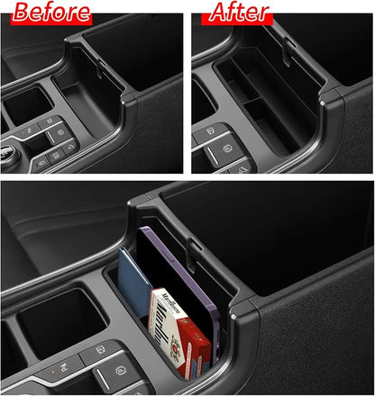 smabee Center Console Organizer Compatible with Kia Sorento 2021-2025 2026 Storage Box Accessories TPE Storage Tray Insert Interior Black