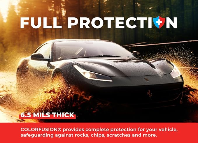 ColorFusion PPF by VViViD, Gloss Metallic Shadow Ash Grey Dry Apply PPF Vinyl Car Wrap Roll 1.3ft x 5ft