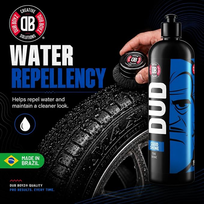Dub Boyz Good Shine Tire Shine, Deep Wet-Look Gloss, Long-Lasting UV Protection, Quick-Drying, No Sling Formula, Easy Application (2 x 16 OZ)