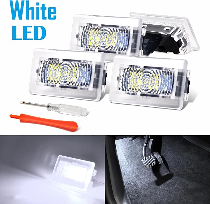 Prutomr Upgrade Replacement Light Kit for Tesla Model 3 X S Y Interior Ambient Accessories Fit Footwell Lighting Trunk Frunk LED Door Puddle Lamp Glovebox Lights Brighten Up Easy DIY Install (White)