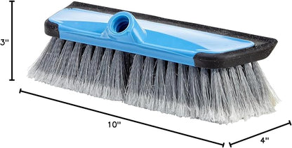 Dicor CP-SB10SQE Soft Bristle Exterior Wash Brush with Squeegee for Exterior RV Roof Cleaning and Maintenance