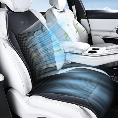 FLORICH Cooling Seat Covers Ventilated Car Seat Cover with 8 Turbo Fans 12V-24V 3-Speed Adjustable Car Seats Cooling Pad Cushion Universal Fit for Car SUV Truck Van Summer Driving