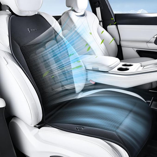 FLORICH Cooling Seat Covers Ventilated Car Seat Cover with 8 Turbo Fans 12V-24V 3-Speed Adjustable Car Seats Cooling Pad Cushion Universal Fit for Car SUV Truck Van Summer Driving