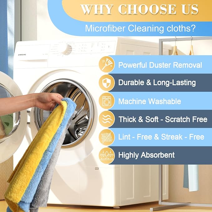 Car Wash Drying Towels, 450gsm Ultra-Thick Absorbent Lint-Free Extra Soft Microfiber Rags for Car Detailing, Interior & Exterior Cleaning Cloths, 16in x 16in - Microfiber, Grey, 6 Packs