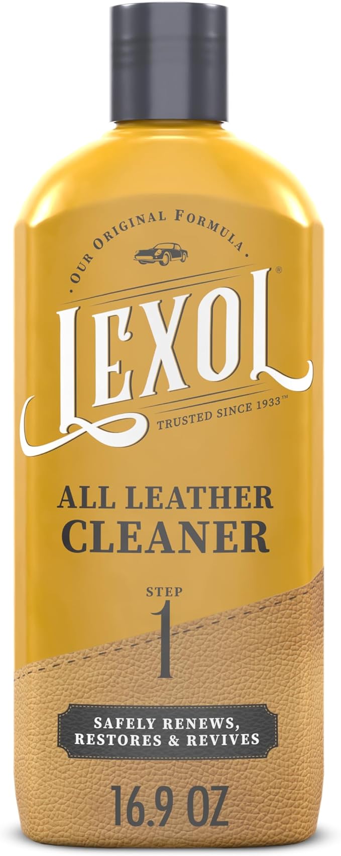 Lexol All Leather Cleaner 16.9 oz – Deep Cleaning formula for car interior, couches, furniture, shoes, boots, purses, jackets, gloves, saddles and motorcycle gear