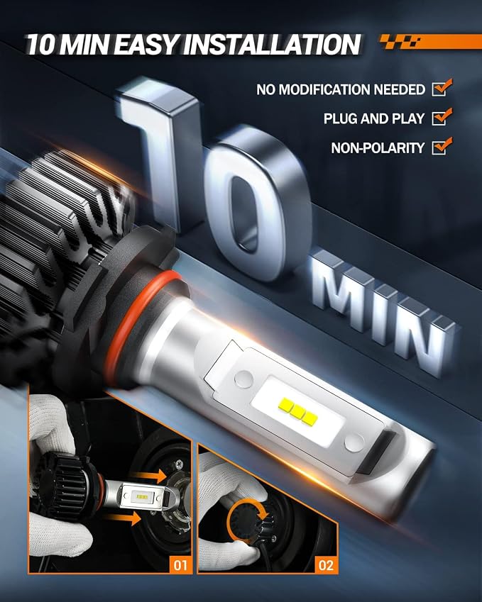 SEALIGHT HB3 Fog Light for Off-Road Use with Advanced Cooling Fan Technology, Compact & Efficient Design, Pack of 2, White