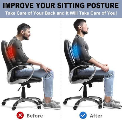 Gel Seat Cushion for Long Sitting Pressure Relief - Non-Slip Gel Chair Cushions for Back, Sciatica, Tailbone Pain Relief - Seat Cushion for Office Desk Chair, Car Seat – Wheelchair Cushions