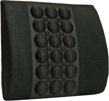 Brownmed - IMAK Ergo Back Cushion - Lumbar Support Pillow for Office Chair & Car - Chair & Seat Cushion Support for Back Pain & Posture - Back Support for Car & Office Chair with Strap