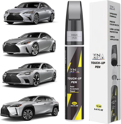 XNA Iridium(1L2) for Lexus Touch Up Paint, Car Scratch Remover for Nicks and Chips Repair, 2-In-1 Quick & Easy Fix Car Scratch Repair Kit with Exact Color-Matched