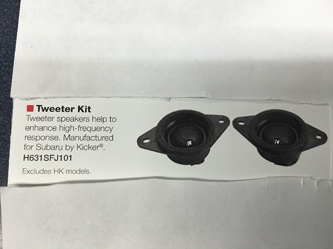 Subaru Tweeter Kicker Speaker Kit for 2012-2021 Impreza WRX STi Forester Crosstrek - H631SFJ101 - Genuine OEM