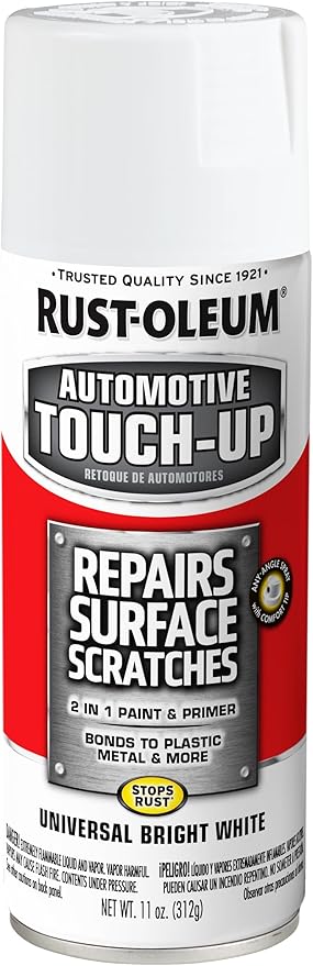 Rust-Oleum 292325 Automotive Universal Touch-Up Spray Paint, 11 oz, Bright White
