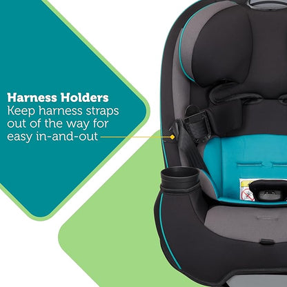 Safety 1st Grow and Go All-in-One Convertible Car Seat, Rear Facing, 5-40 lbs, Forward Facing (30–65 lbs), High Back Booster Seat 40-100 pounds, Black Phantom