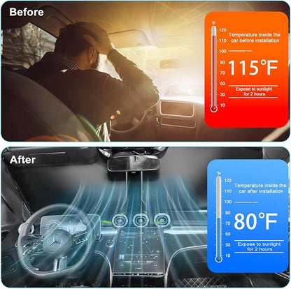 Car Windshield Sun Shade, 240T Thickened Block Heat and Sun Keep Cars Interior, Foldable Automotive Sunshade for Car SUV Truck Front Windshield (57.09x 31.5 inch)