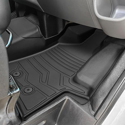 KARPAL Floor Mats for 2022-2026 Ford Transit/E-Transit w/Vinyl Floors (No Transit Connect), Custom Fit TPE All Weather Ford Transit Accessories Front Floor Liner