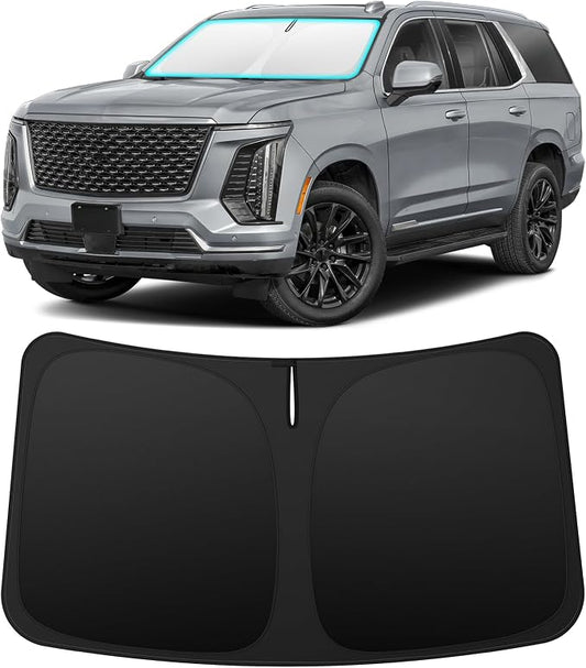 INSAUTO Custom Fit Windshield Sun Shade Accessories for Cadillac Escalade 2021-2026, Foldable Front Window Sunshade, UV & Heat Reflector, Keeps Interior Cool, Includes Storage Bag