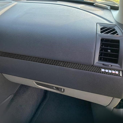 Real Quality Carbon Fiber Compatible with Dodge Charger 2008 2009 2010 Decor Car Co-Pilot Side Dashboard Trim Strip Storage Box Switch Sticker Kit Interior Accessories Decal Style B 2pcs Black