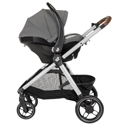 Maxi-Cosi Siena CP Modular Travel System, Car Seat and Stroller Combo, Stone Glow