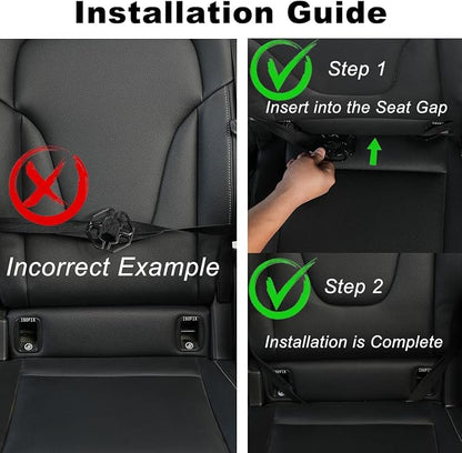 XDV Car Seat Organizers,Multi-functional Back Seat Protectors, Storage Pouches, and Tray Holders (for Cars, Kids, Seat Back and Rear Seats) (Woven Black, 1 Pcs)