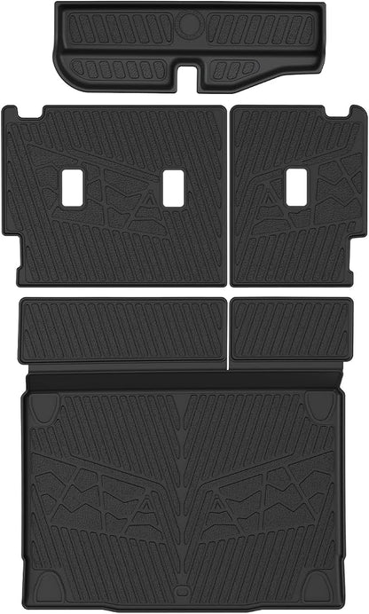 LASFIT Cargo Mat+Rear Back Seat Protector+Underfloor Storage Mat for Ford Bronco 4-Door 2021-2026(Not Fit Bronco Sport) TPE All Weather Trunk Liners Waterproof Backrest Mat Custom Fit Easy Clean