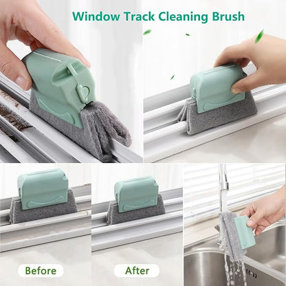 21Pcs Small Cleaning Brush Set for Car Glass & Gap Crevice Cleaning - Window/Door Tracks, Bathroom Sink, Mirrors, Window Sills, Sliding Doors, Shower Door Tracks