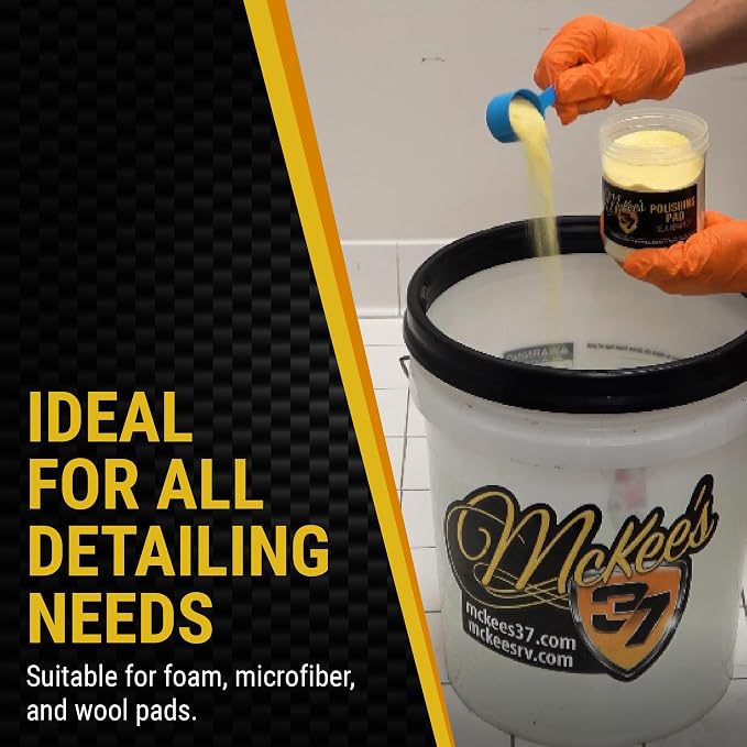 McKee's 37 - Polishing Pad Rejuvenator | Deep Cleaning Polishing Cleaner for Foam & Wool Pads | Extends Pad Life, Removes Buildup (16 oz)