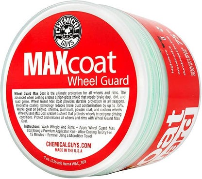 Chemical Guys WAC_303 Wheel Guard Max Coat and Rim Sealant, Safe for Cars, Trucks, SUVs, Motorcycles, RVs & More, 8 oz
