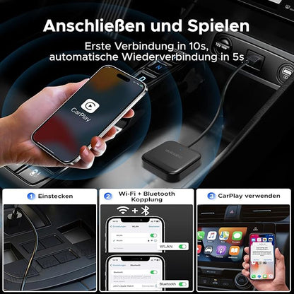 CarbitLink Adapter for Chery/Chirey Geely Jac Changan Jetour MG Gac Baic, Wireless CarPlay/Android Auto Converter for OEM Smart-Link Phone-Link EasyConnection v6.0 and Above 2022-2026 Cars