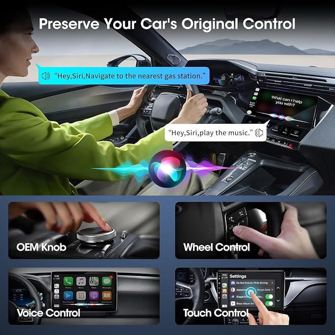 Mini Wireless Carplay Adapter for Apple iPhone,Plug and Play Easy Setup Automatic Reconnect,Convert Wired to Wireless Carplay Adapter Dongle,for Car Play 2016+ & iPhone iOS 10+ (USB A) Grey01