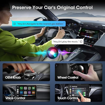 Mini Wireless Carplay Adapter for Apple iPhone,Plug and Play Easy Setup Automatic Reconnect,Convert Wired to Wireless Carplay Adapter Dongle,for Car Play 2016+ & iPhone iOS 10+ (USB A) Grey01