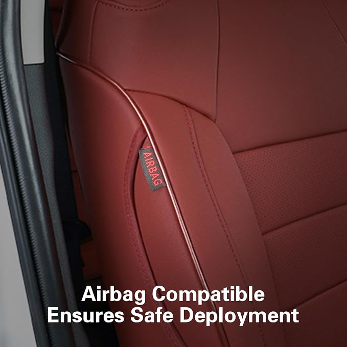 EKR Corolla Seat Covers Custom Fit for Toyota Corolla 2019 2020 2021 2022 2023 2024 2025 2026 Hatchback SE/XSE/Nightshade,Full Set Leather Car Seat Cover for SUV-Faux Leather(Burgundy)