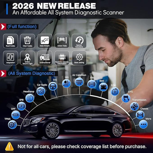 Thinkdiag2 All System Bidirectional OBD2 Diagnostic Scanner for iOS & Android, THINKCAR Bluetooth Scan Tool with CAN-FD Protocol, 15+ Reset Functions, ECU Code, Active Test, AutoVIN, 1 Year Update