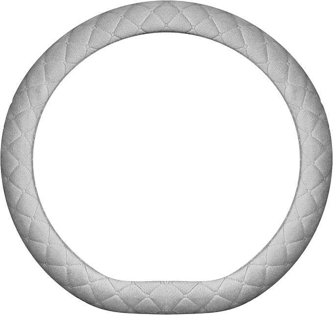 Soft Car Steering Wheel Cover for Sedan, SUV, Warm Luxury Velvet, Odorless, Universal, Anti Slip, Summer Winter, Gray, D Shape(Flat Bottom)