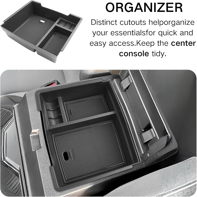 Center Console Organizer for Toyota 2026 2025 2024 Tacoma(4th Gen) Accessories Armrest Box Storage Tray Tidy and Simplify Car Middle Console