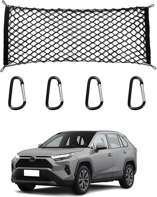 for Toyota RAV4 Envelope Style Truck Bed Cargo Net - Fits 2013-2024 2025 2026 RAV4 Accessories Cargo Net for Pickup Truck Bed - Heavy Duty Carabiners