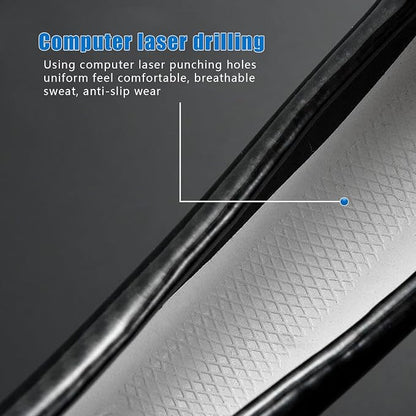 gunhunt 1 PC Car Breathable Steering Wheel Cover, Carbon Fiber Non-Slip Steering Wheel Protector, Wear -Resistant Steering Wheel Sleeve, Four Seasons Universal Steering Wheel Set (D -Shaped)