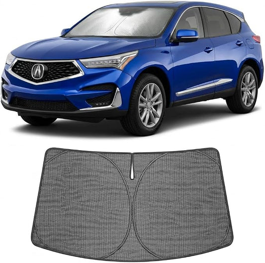 Proadsy Windshield Sun Shade Custom Fit Acura RDX 2019-2026 Ice Crystal Black Front Window Sunshade UV and Heat Blocker Foldable Visor Keeps Car Cooler for Summer Parking and Daily Use
