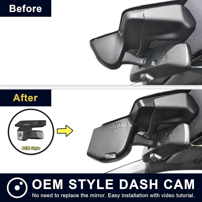 Mangoal 4K Dash Cam Custom for BMW X1 Gen3 U11/U12 2023 2024 2025, Xdrive28i, OEM Style, 2160P UHD Video, WiFi & APP, 64GB Card