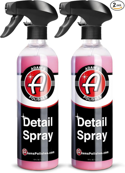 Adam's Detail Spray (2-Pack) - Quick Waterless Detailer Spray for Car Detailing, Washing, Polishing & Vehicle Claying